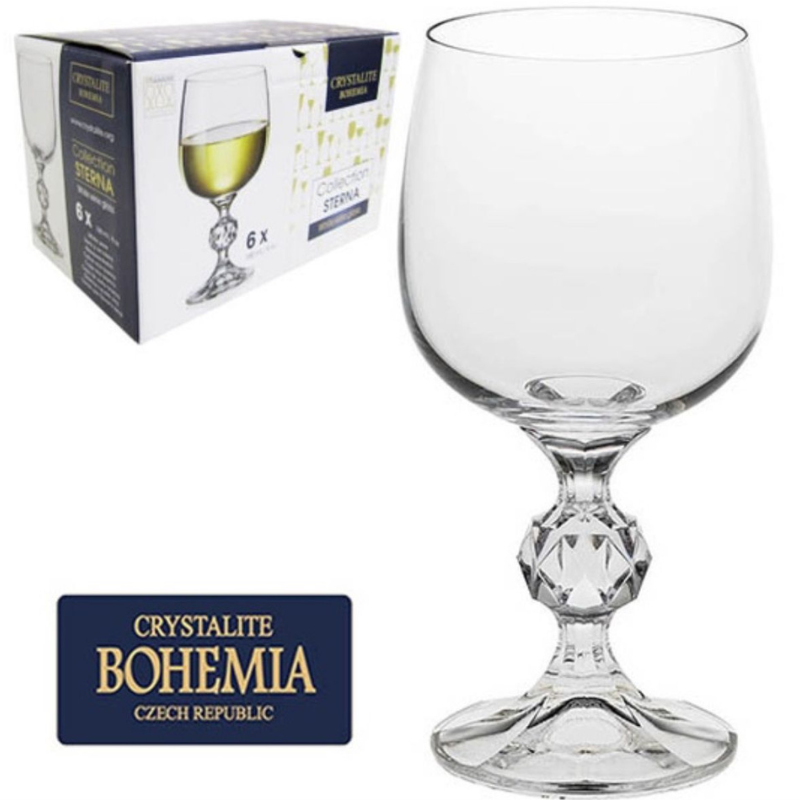 Jogo de Taças de Cristal para Vinho Branco 190ml - Bohemia (6 Peças)